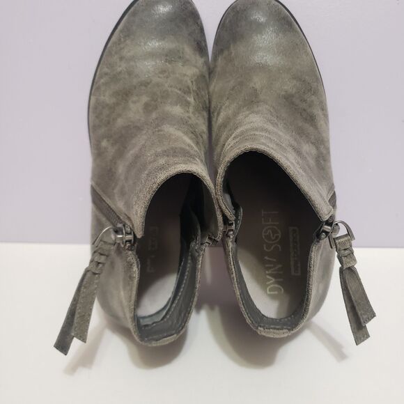Boots Ankle Zip Faux Suede Women's Gray Sz 8M - Picture 6 of 9